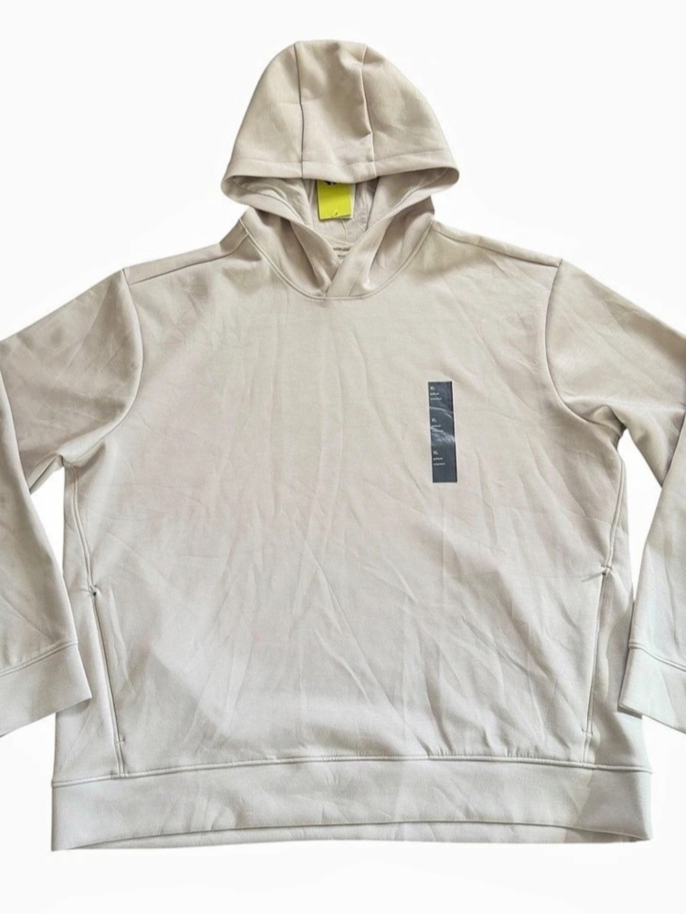All in Motion Men’s XL Stone Spacer Pullover Hoodie Zip Pockets NWT